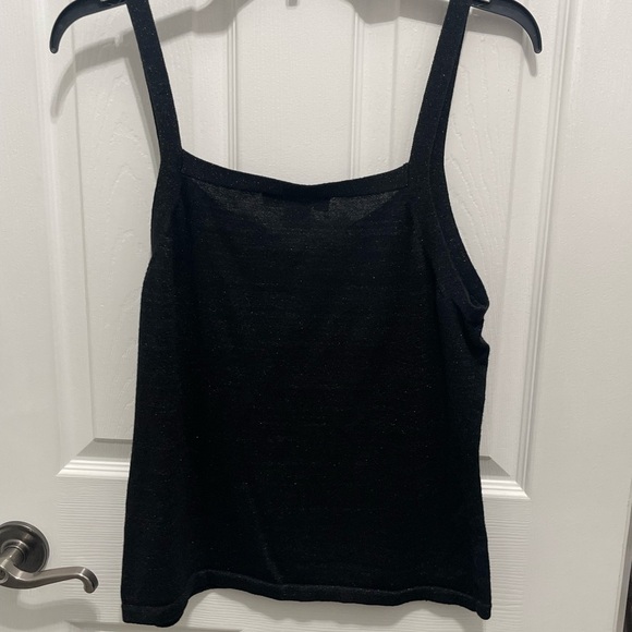 Jones New York Black Fitted Asymmetrical Tank Top - Picture 8 of 10